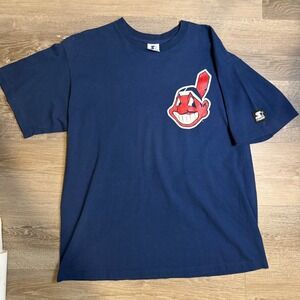 Starter 1994 Cleveland Indians Baseball Jersey T Shirt Albert Belle 8 Large